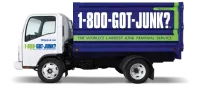 1-800-GOT-JUNK? junk removal truck sideview left
