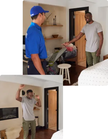 Before and after of 1-800-GOT-JUNK? junk removal service